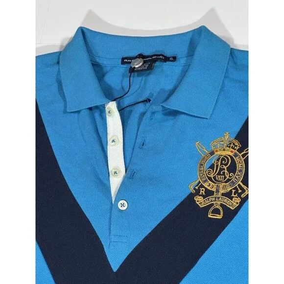 Polo Ralph Lauren Sport Women's Cotton Mesh Riding Crest Polo Dress Blue Size XL - Picture 7 of 12